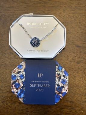 Bomb Party September 2023 Birthstone Necklace - Sapphire Pendant